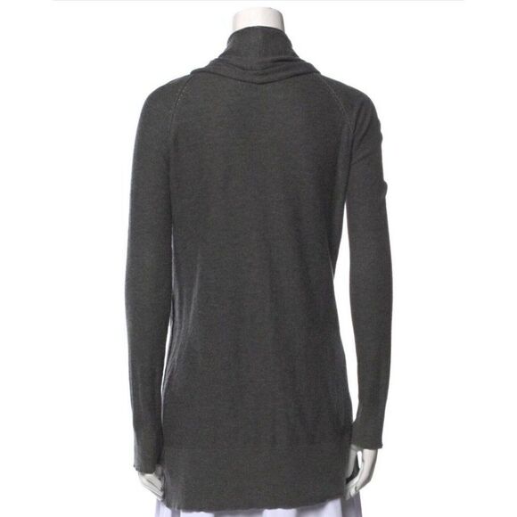 joie Authentic womens solid gray long sleeve hooded Cardigan sweater top xs - Picture 3 of 6